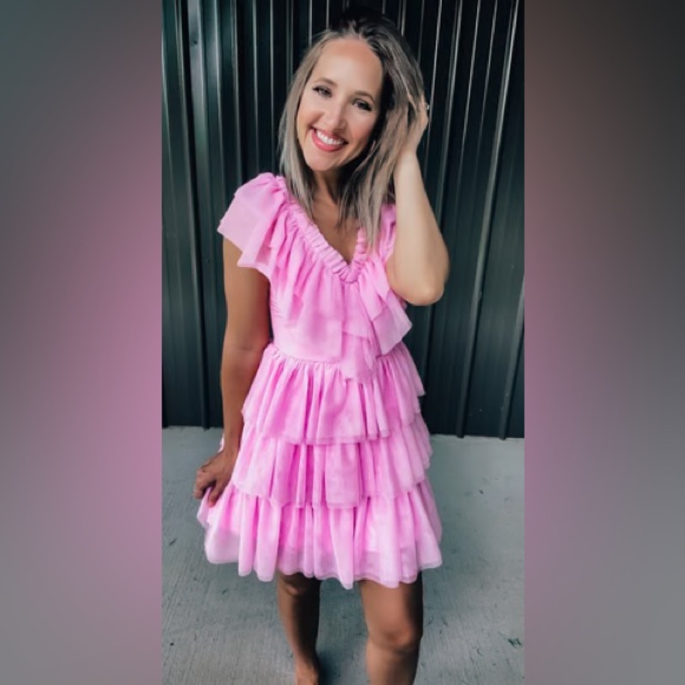 Pink tulle dress